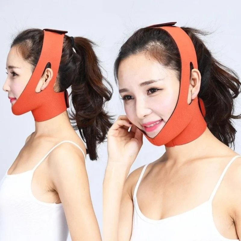 

Amazon Hot Sale V Shape Lift Up Face Slimming Mask Belt Firm Smooth Neck Paggy Wrinkle Reduce Double chin Bandage Face shaper
