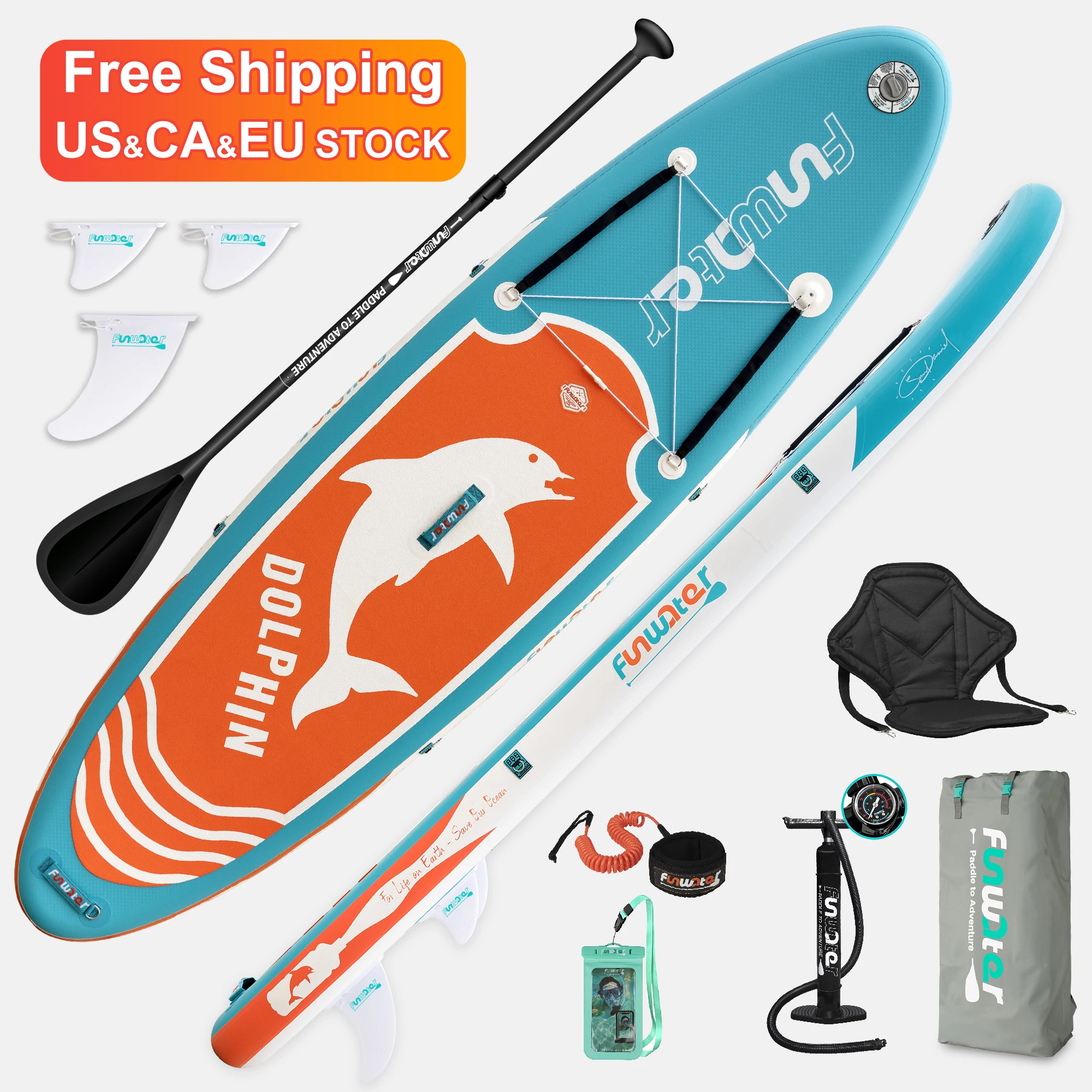 

FUNWATER Free Shipping Dropshipping OEM Wholesale 10'6" supboard Inflatable sub Stand Up Paddle Board SUP paddleboard