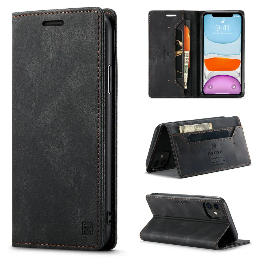

2021 New Trending for iPhone 11 Flip Cover Back Leather Phone Case Cheap Price for OPPO A51 A73 Realme 7pro Case Wallet Flip TPU, Black, brown, blue, green