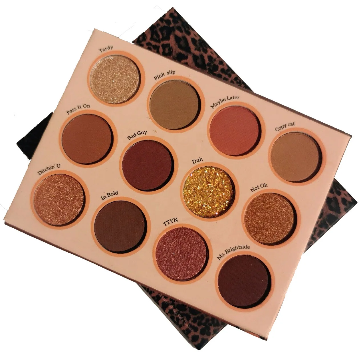 

Wholesale amazon top seller new long lasting cardboard vegan natural warm high pigment eyeshadow for makeup, Muliti-color