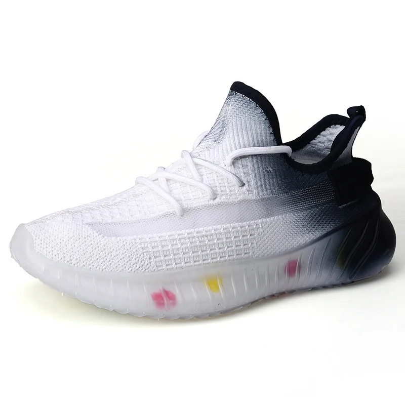 

2021 new casual shoes yz sneaker trend fashion breathable mesh shoes wholesale men, White