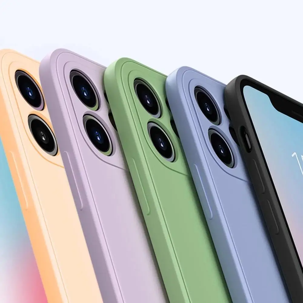 

New Model TPU soft shell phone bags for iPhone Mobile cell phone cover phone case for 13 12 11 Min Pro Max, 12 colors