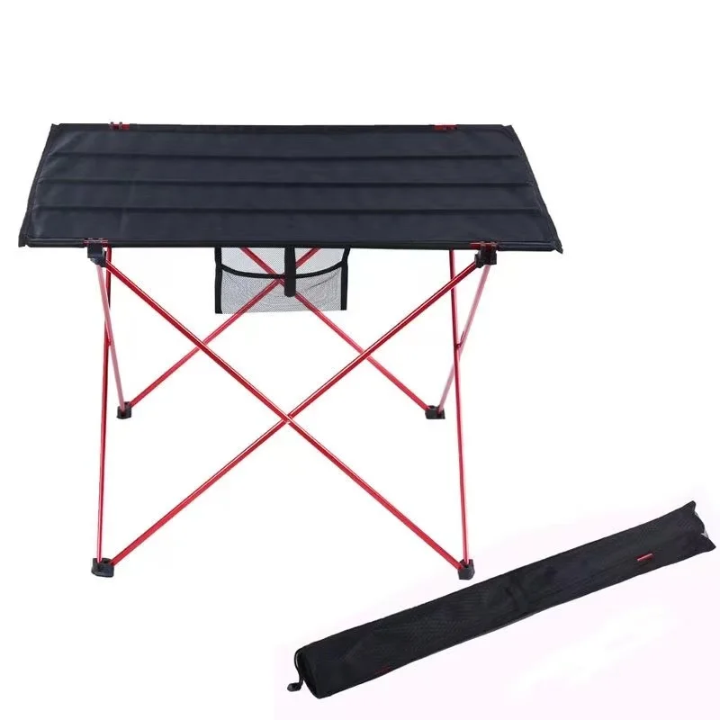 

Hot Selling Big Size Ultralight Portable Aluminum Outdoor Beach Folding Picnic Camping Beach Fishing Table, Red, 0range, silver