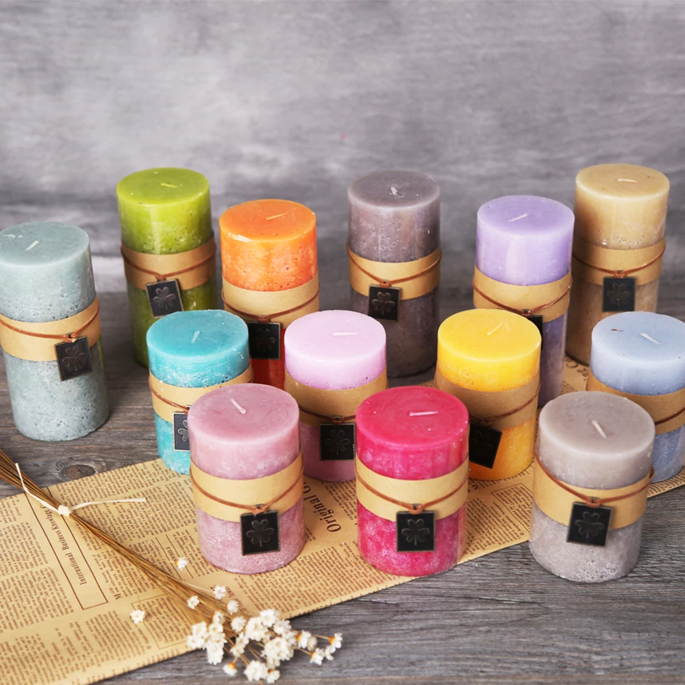 Scented Pillar Candle 100 Wax Paraffin Pillar Candle For Bar,Home