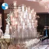 ZT-323L Factory wholesale crystal glass candelabra centerpieces wedding