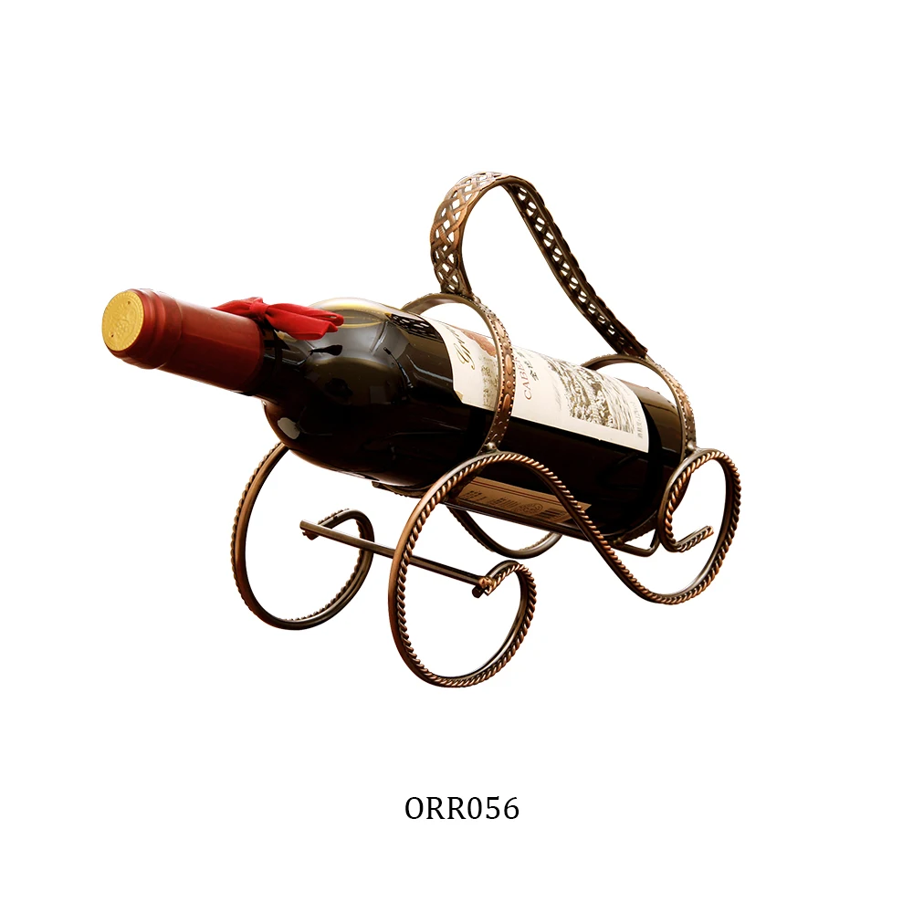 

ORZ0286 Vintage Antique Bicycle Shaped Cast Iron Metal Wine Bottle Holder Storage Rack Decoration Decoration, Bronze