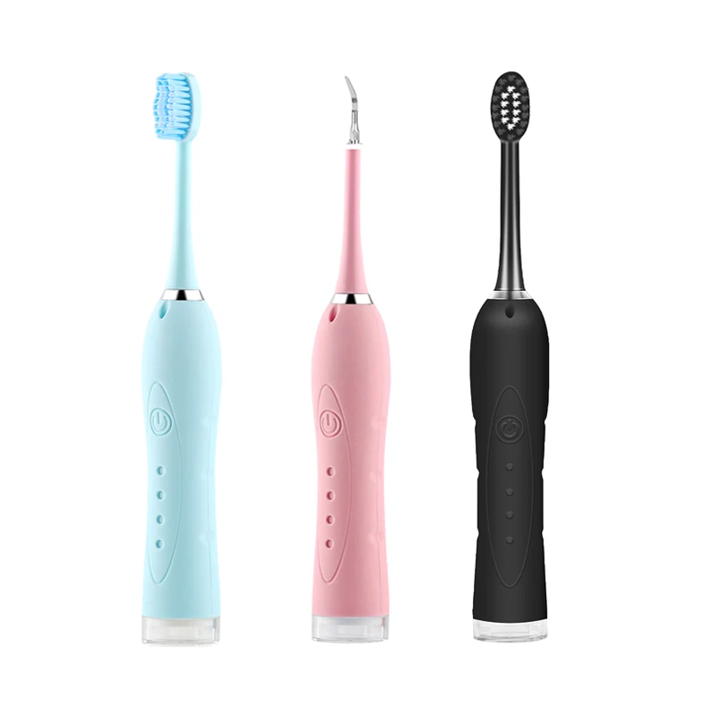 

Electric Dental Calculus Remover Replaceable Electric Toothbrush 2 in 1 Sonic Tooth Cleaner