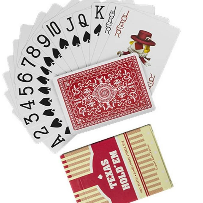 

High Quality Plastic Waterproof Texas Hold'em Gold Playing Cards