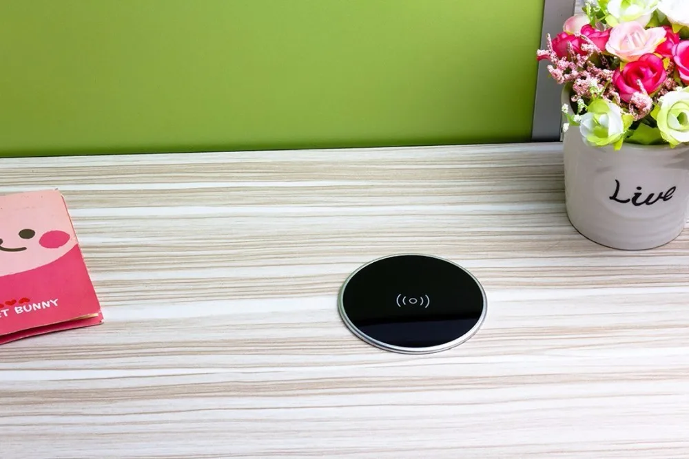 Wireless Charging Table Wireless Desk Charging Embedded Qi Charger for office hotel bar Table