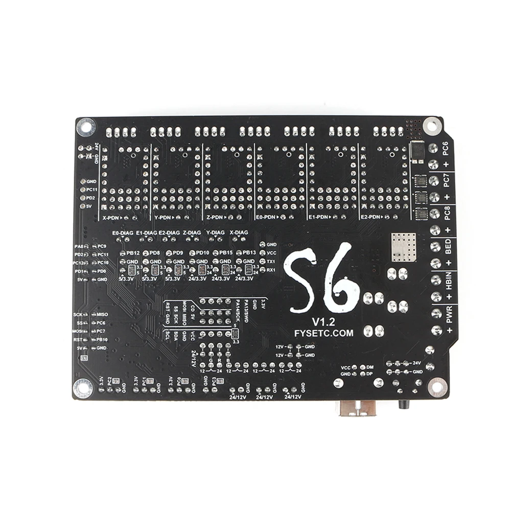 S6 V1.2 Board - 32 Bit Control with 6X TMC Drivers Support