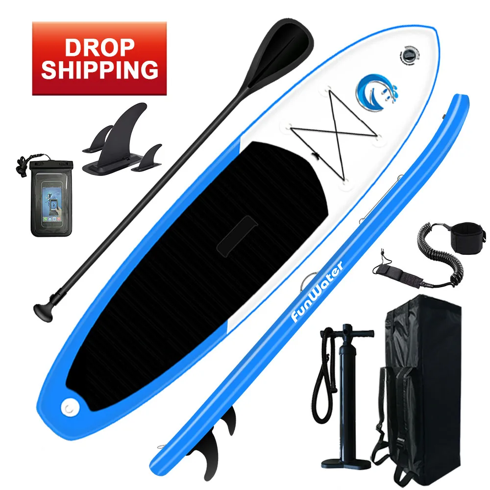 

FUNWATER drop shipping sup paddle board inflatable sup board stand up paddleboard, Blue