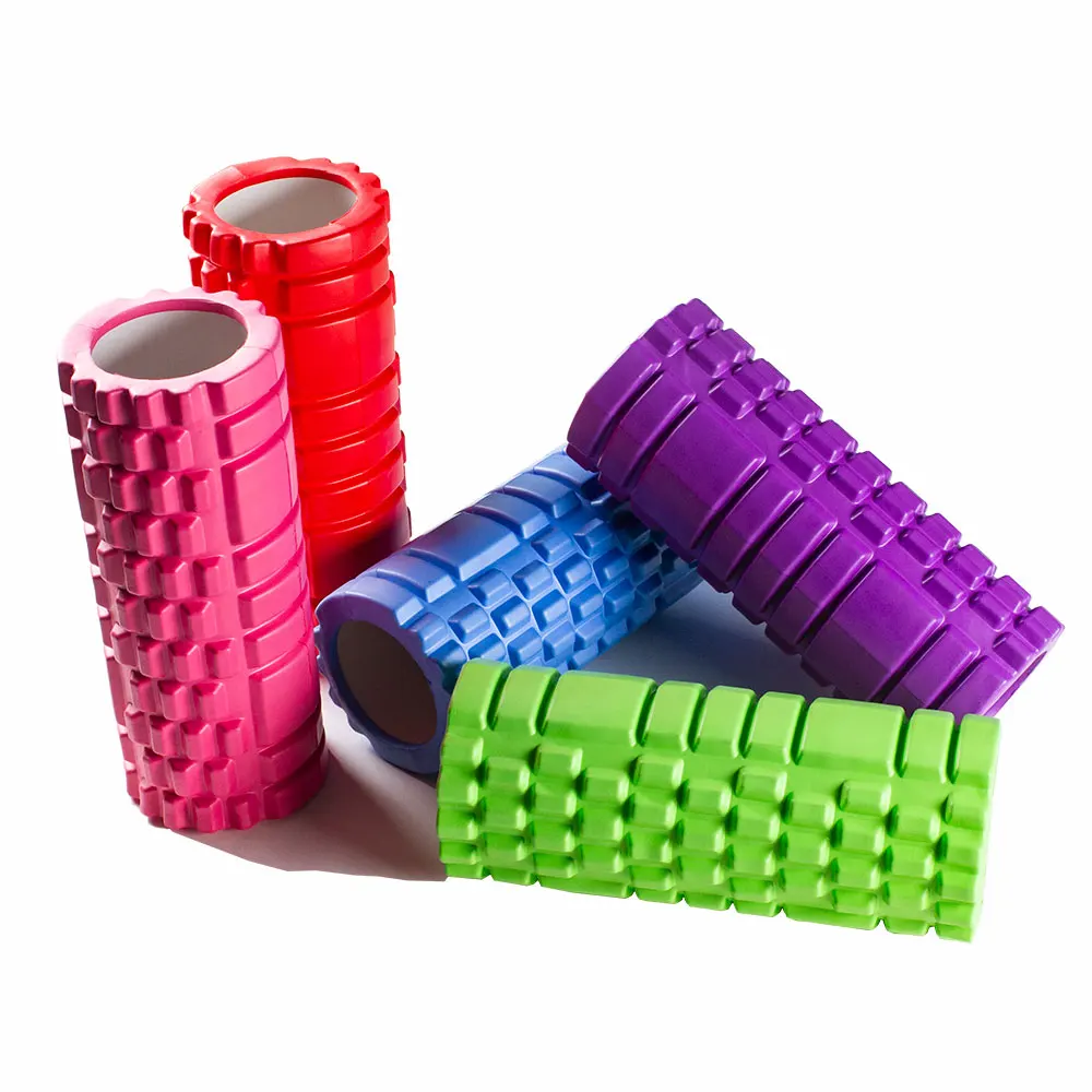 

wholesale custom massage EVA for muscles pilates hollow yoga column Foam Roller set, Black/pink/red/green/orange/blue/purple