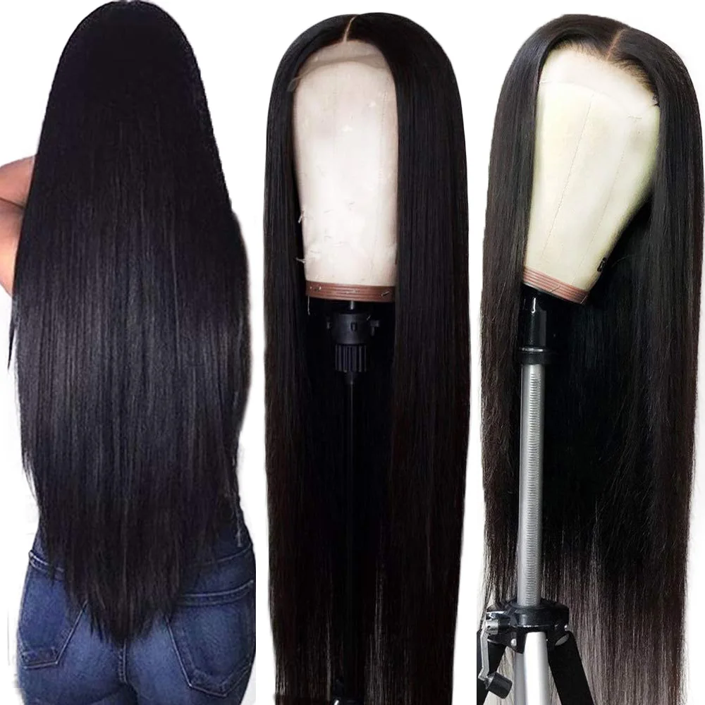 

LWIGS Wholesale HD 13x4 Lace Front Raw Virgin Human Hair Straight Glueless Wig for Black Women Peruvian Swiss Lace Frontal Wig