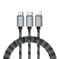 

Universal logo custom long charging cable 3 in1 usb cable