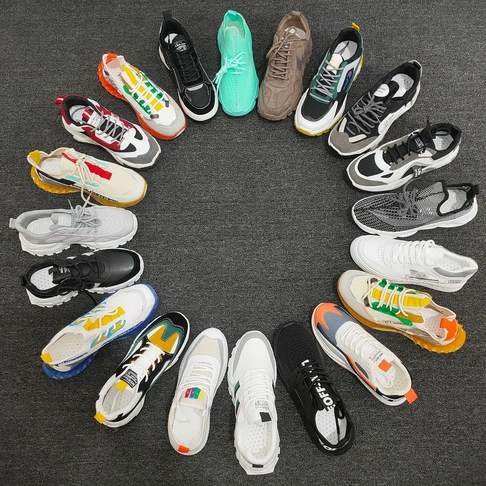 

Mixed designs men athletic sneakers casual sport running shoes stock, Mixed colors