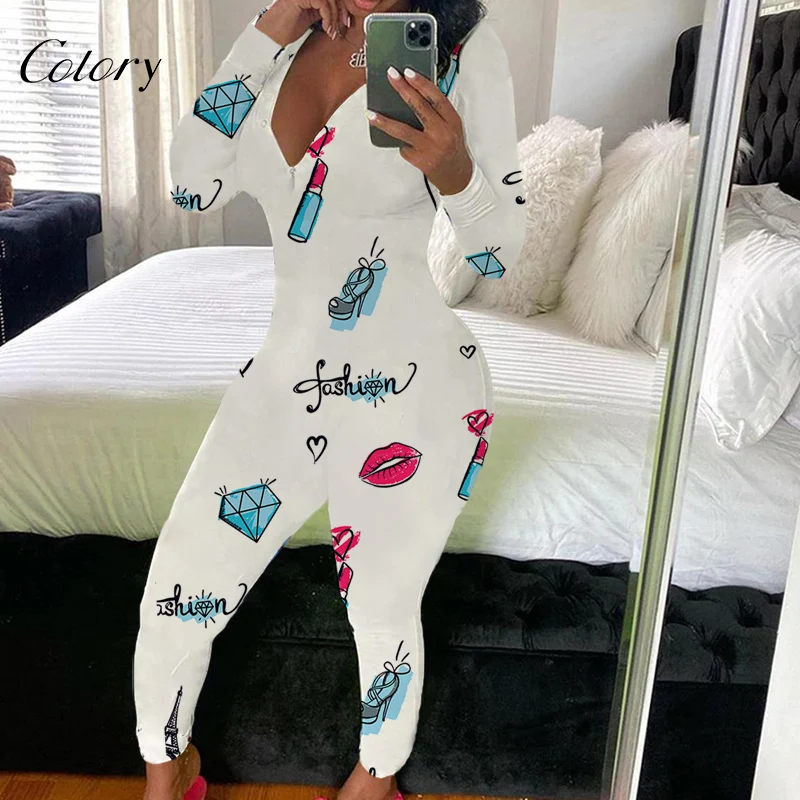 

Colory Designer Vendor Plus Size Fall Jumpsuits Winter Onesie With Flap Butt, Picture shows