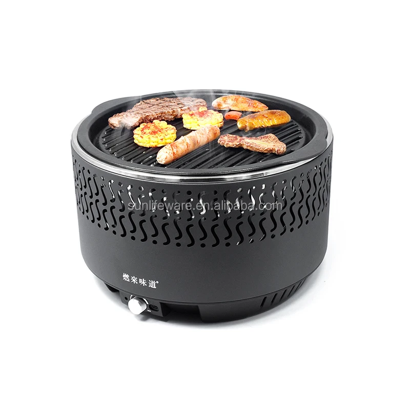 2021 New Arrival Portable Outdoor Cast Iron Korean Barbecue Charcoal Barbeque Grills BBQ Accasories Restaurant Table BBQ Grills