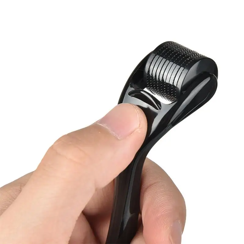 

540 Needle Matte Black Derma Roller 0.5mm Beard Growth Dermaroller Beard Roller For Men beard growth kit set