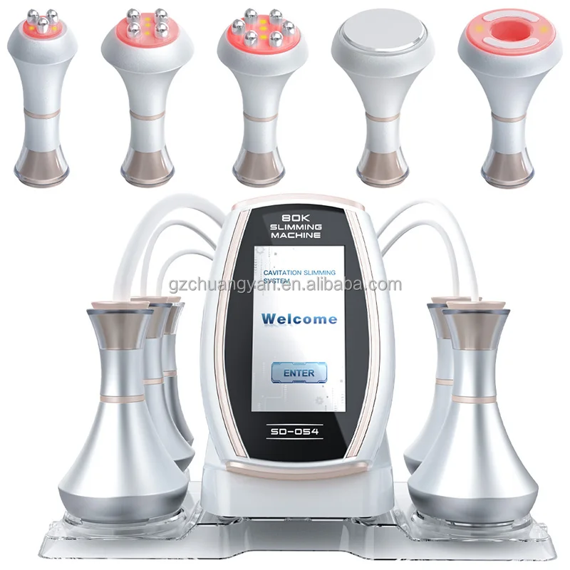 

Ultrasonic Slimming Machine Advanced Rf Cavitation Body Slimming Machine For Commercial Use, White + golden