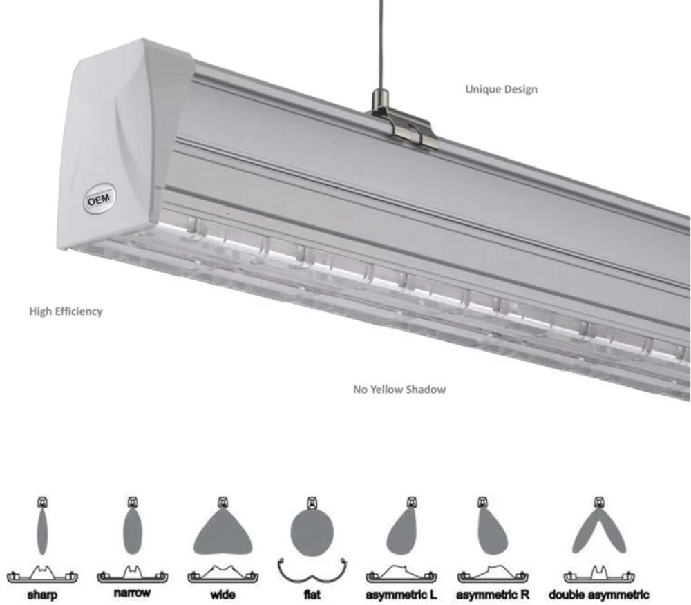 
160lm/W high quality indoor led suspended recessed ceiling lighting linear panel light 