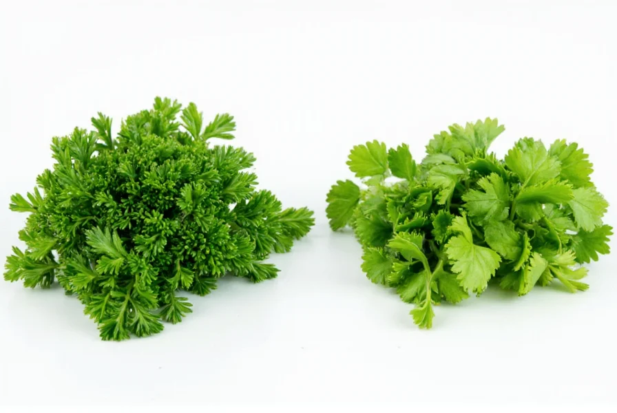 Petersilie in deutschem Kartoffelsalat