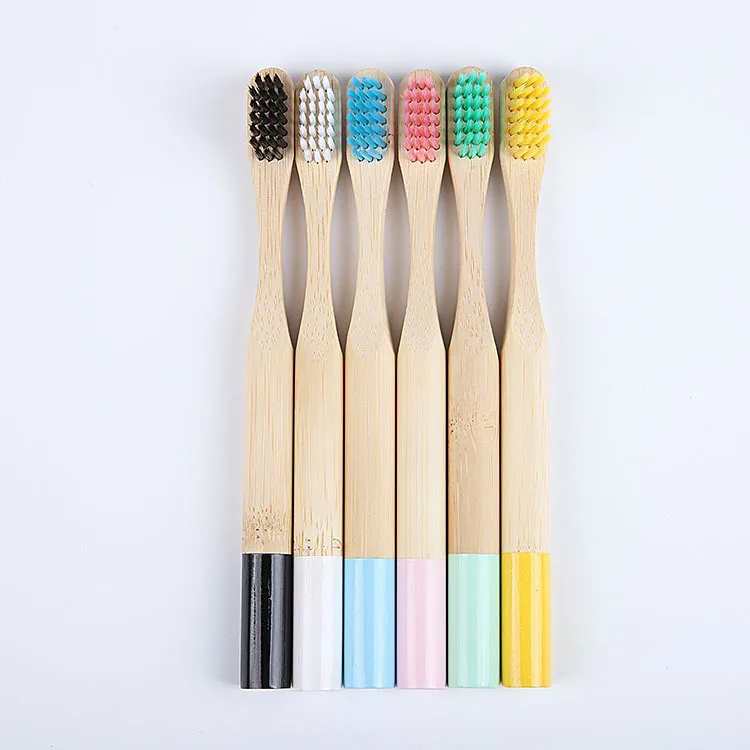 

Round shape eco friendly bamboo toothbrush for kid, Customized color