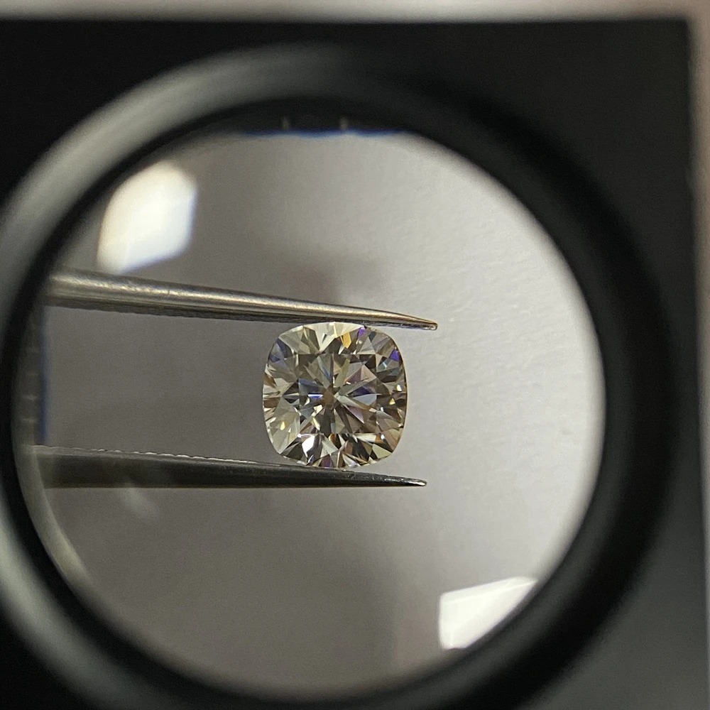 Gra Certificate Loose Moissanite Stone D Vvs1 Excellent Cushion Cut