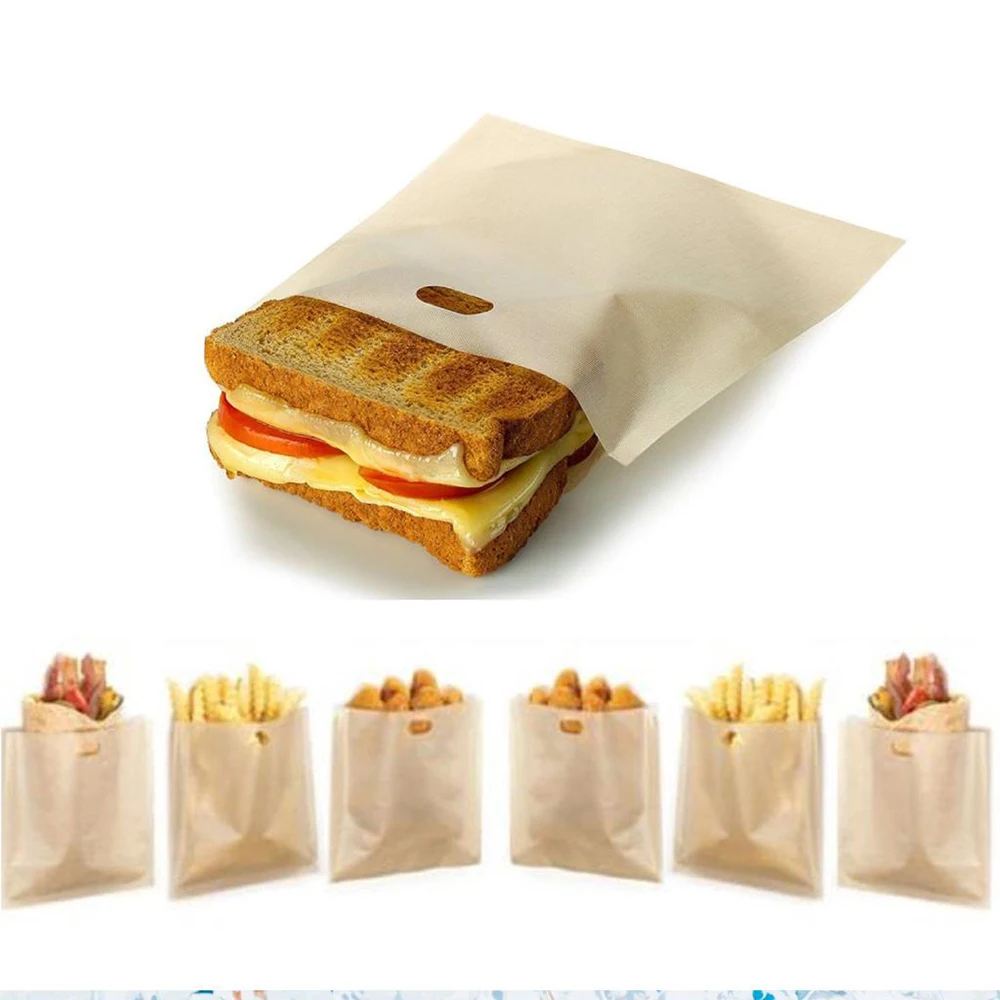 

16*16.5cm*0.075mm Eco-Friendly Cotton Paper nonstick Toast Bread Bag, Black,brown,white