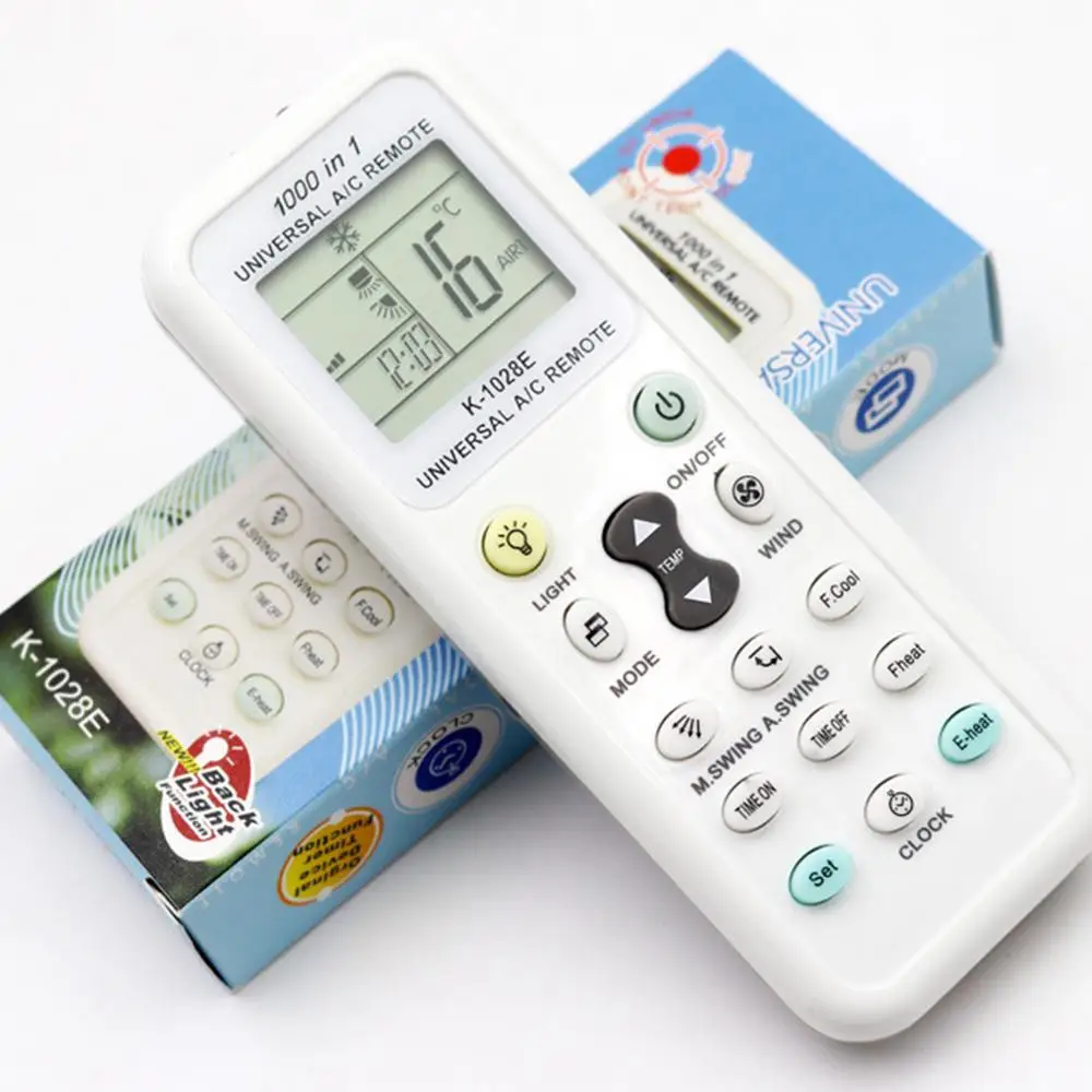 

K-1028E Universal Air Condition Remote Control A/C Remote Air Condition Controller Multifunctional Remote Controls, White