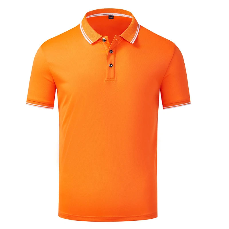 

Customized Logo Print Multicolor 150g Polyester Fiber Quick Drying Polo Blank Plain Printer Gym Polyester Men's Polo Shirt