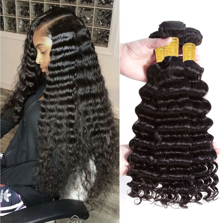 

Xuchang Factory Cheap Affordable Non Remy 8A 9A Virgin Unprocessed Indian Deep Wave Hair Wholesale Aliexpresss Hair Extensions