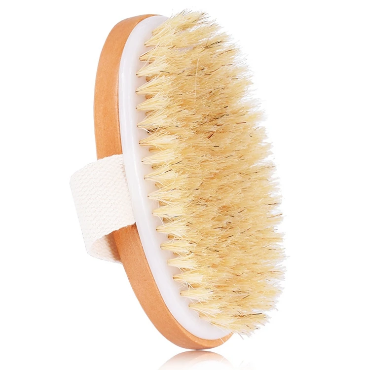 

Body Brush Soft Dry Brushing Natural Bristle Shower Brushes Wooden Bath Shower Bristle Brush Wet Dry Best SPA Body Brushes, Natural wood