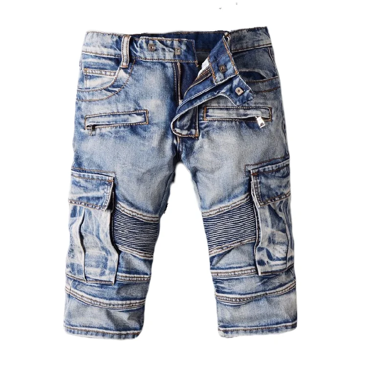 jeans biker shorts