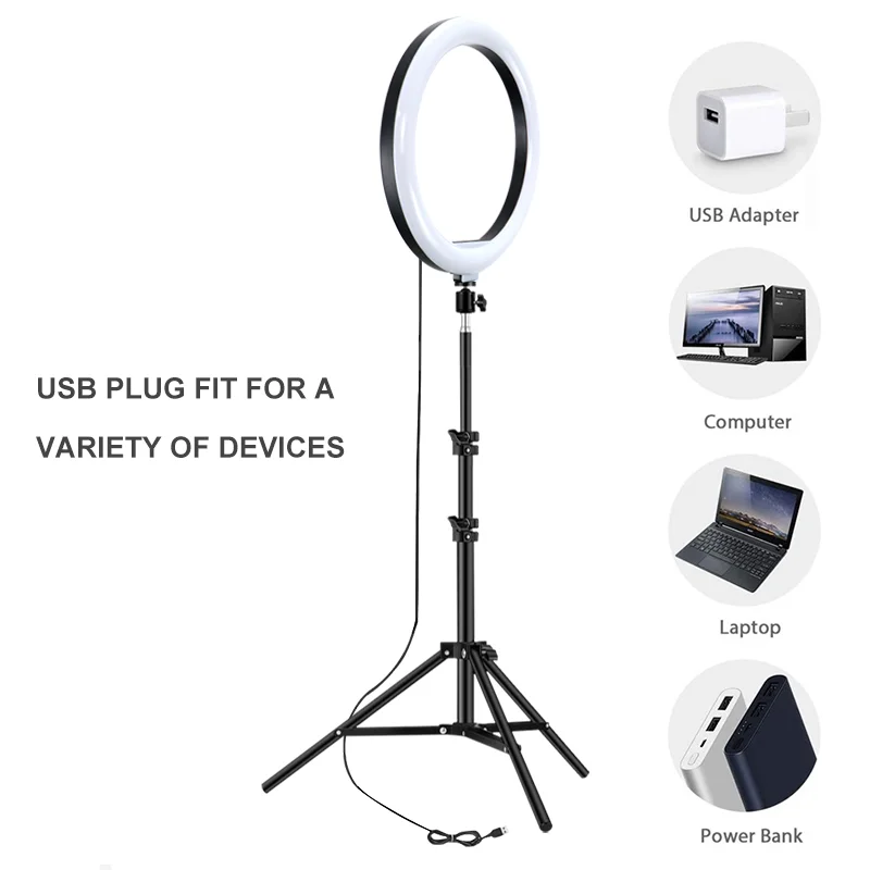 

2022 hot sell 10 inch led ring light with tripod stand for youtube live show