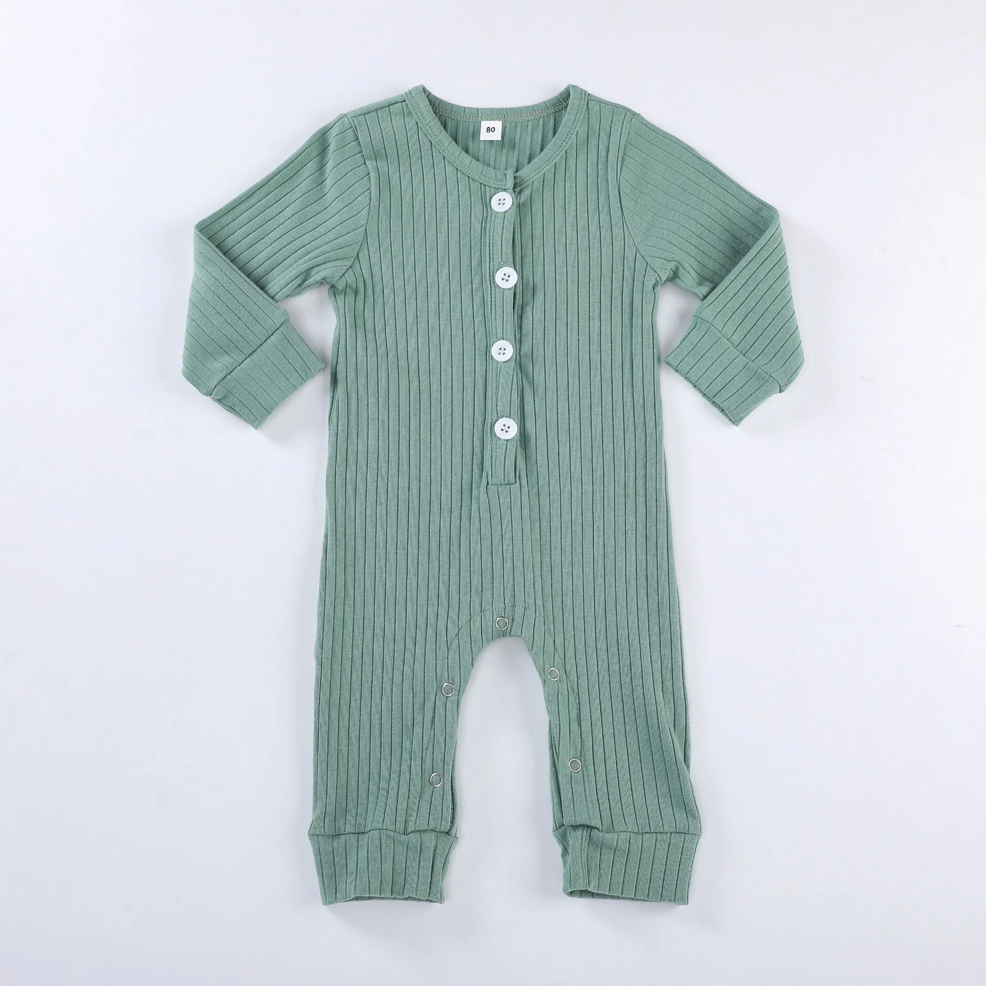 

Free Shipping Infant Baby Jumpsuits Long Sleeve Solid Candy Color Rompers Girl's Boy's Comfortable Fabric Clothes, White purple pink brown green