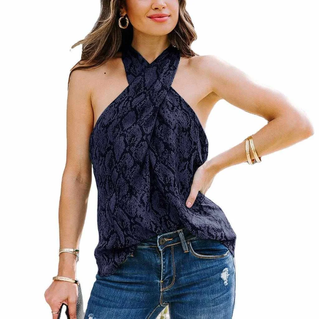 

Mzl's Love Sleeve Cross Round Neck Straight Chest Wrap Small Sling Women's Vest Tops