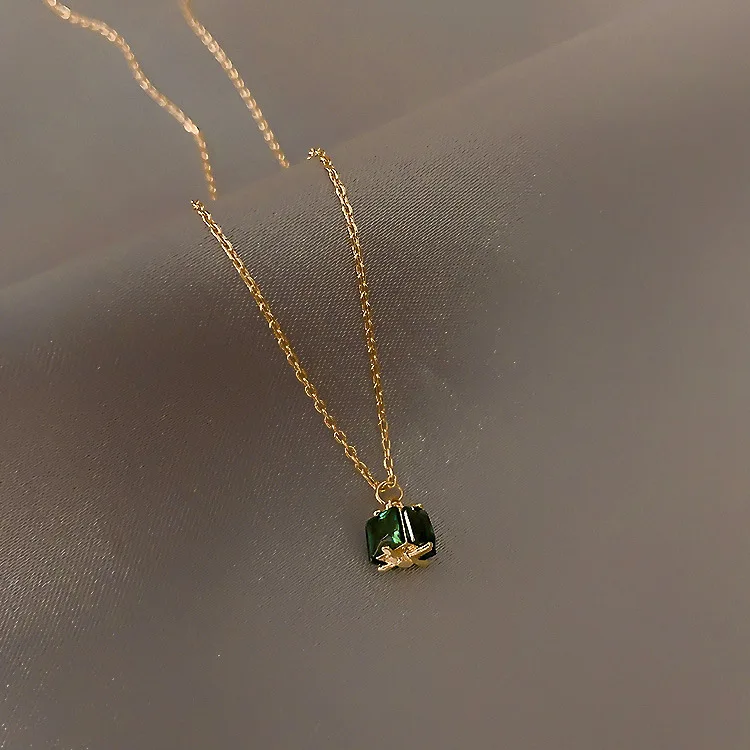 

2022 yiwu baoyu green diamond chain jewelry necklace