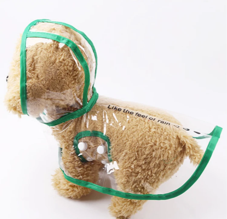 

Colorful design light clothes waterproof small dog hoodies raincoat with hood
