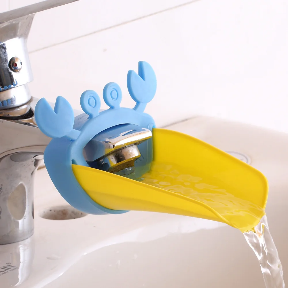 

Children's Guide Sink Hand Sanitizer Faucet Extension Handwashing Tools New Crab Cartoon Extension Of The Water Trough Bathroom, As photo