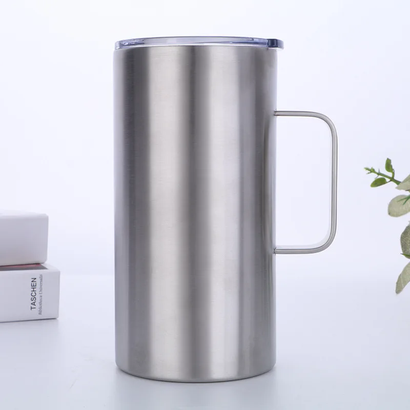 

Stainless Steel Vacuum Coffee Mug With Handle Double Wall Travel Mug