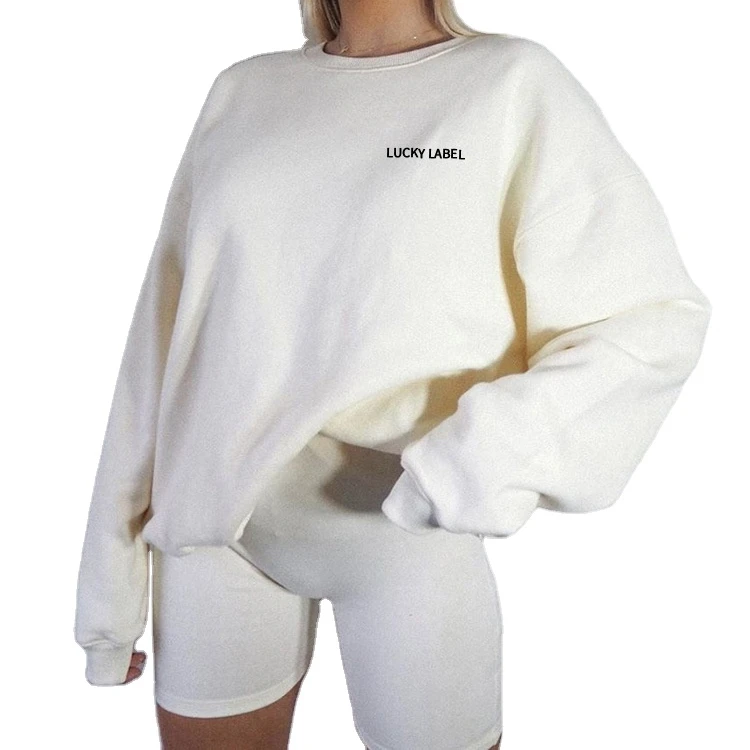 

Lin Wang 2021 autumn clothing slim fit short two piece hoodies set and cropped hoodie women
