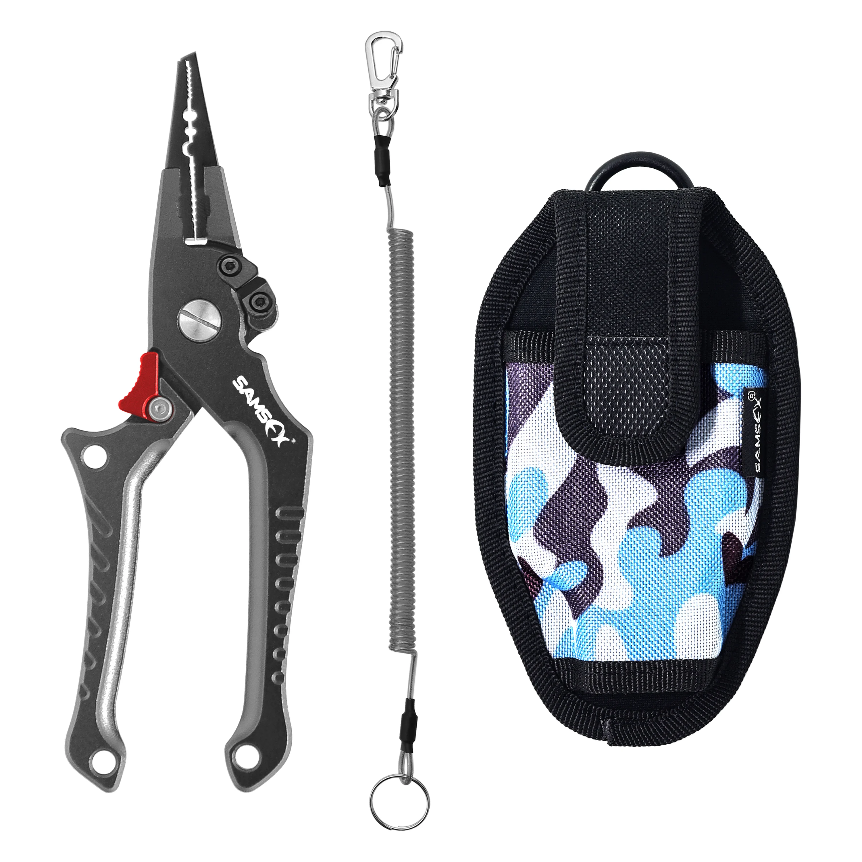 

SAMSFX Fishing Locking Aluminum Fishing Pliers with Camo Sheath