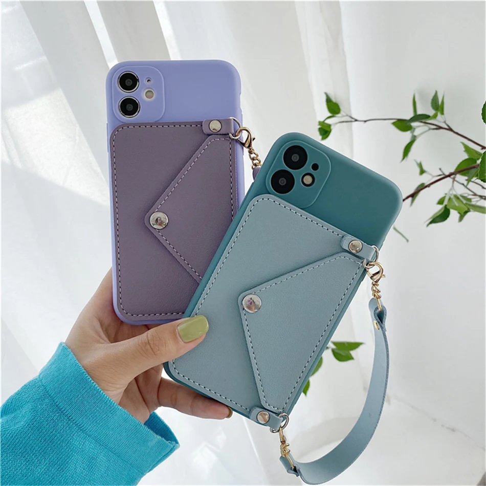 

Leather wallet bag Luxury Newest TPU Mobile Accessories Back Cover Phone Case For Iphone 11 12 Pro Max 6 7 8 plus X XS XR