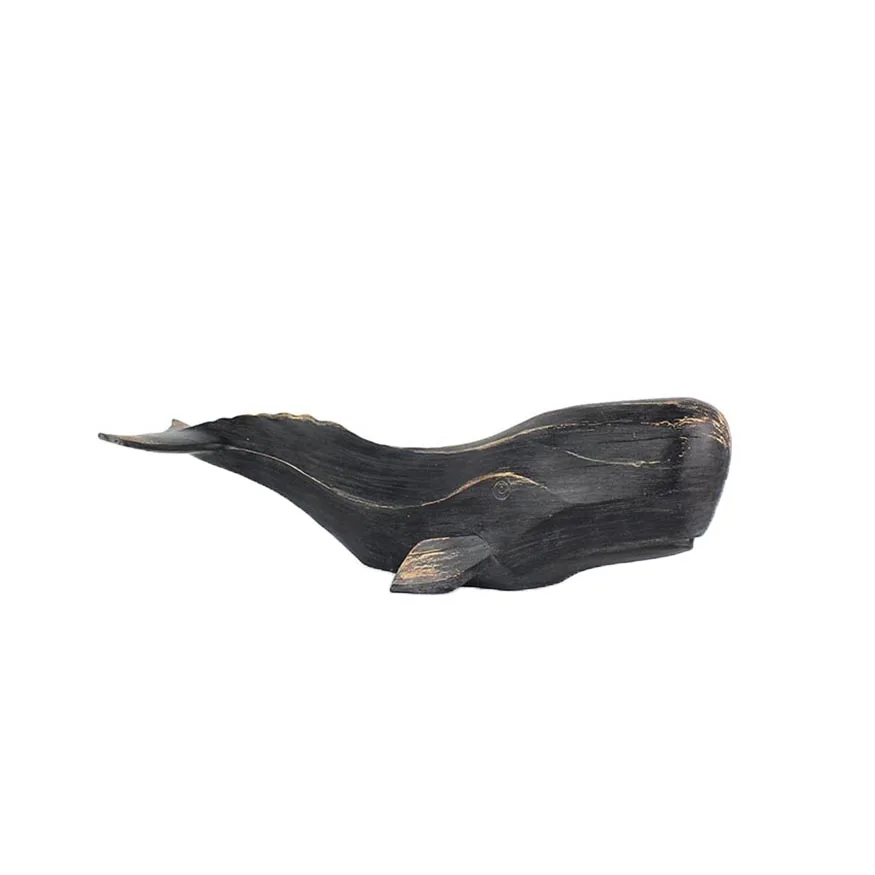 Whale Decorations Antique Wood Look Resin for Home SCULPTURE Artificial Europe factory