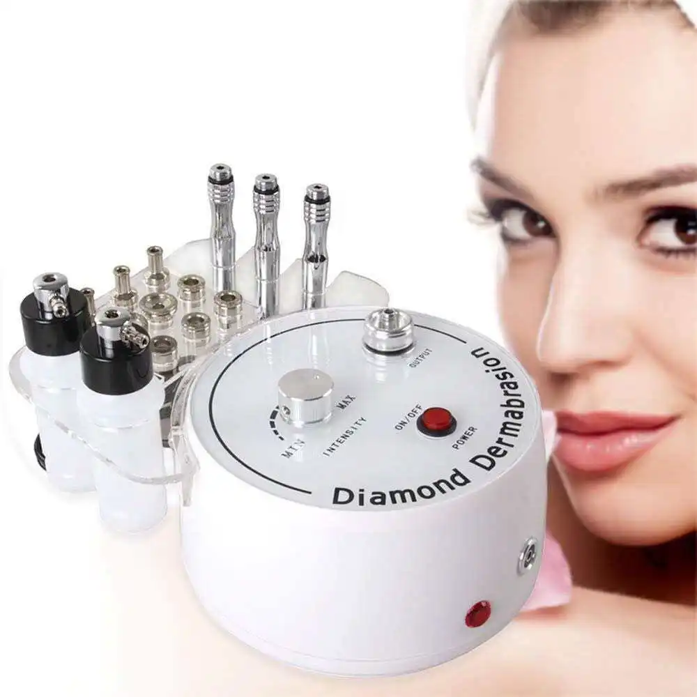 

Diamond microdermabrasion tips 9 tips 3 wands dermabrasion tip for facial skin peeling blackhead remover face care salon beauty