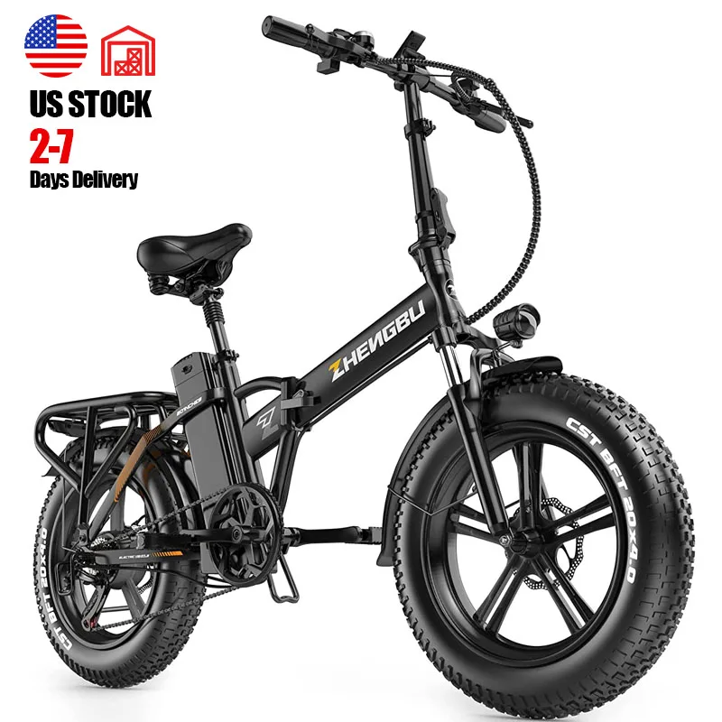 

ZHENGBU F6 20 Inch 750W 48V 15AH Shimano 7 Speed Folding E Bike Fat Tire Electric Bike