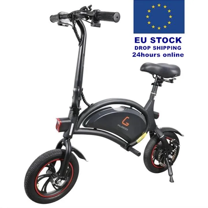 

2021 New EU stock tax free drop shipping service KUGOO kirin B1 250W 36V 25KM/H folding electric bikes