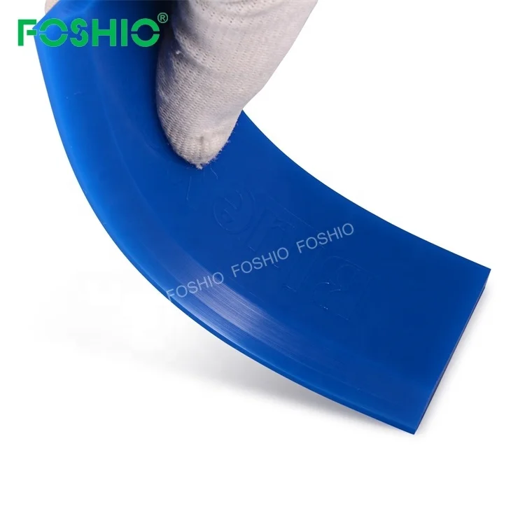 

FOSHIO Professional Water Cleaner Brush Window Squeegee Blade Rubber, Blue/customized color
