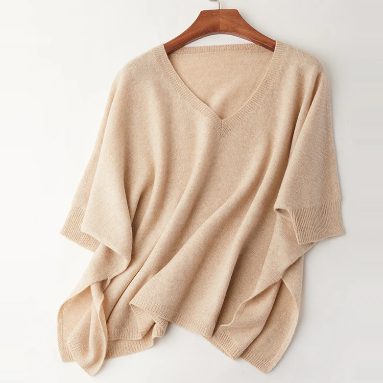 V neck women cashmere sweater