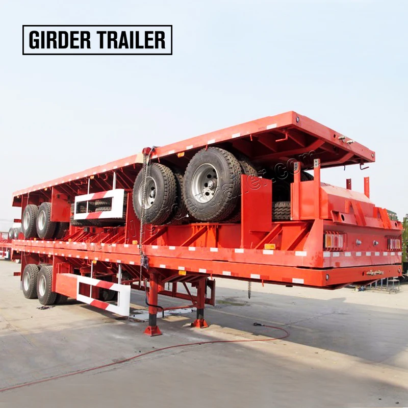 

Manufacturer hot sale shipping container chassis 2 axle 20/40 foot rail flat bed semi trailer for sale, According to customer requirement